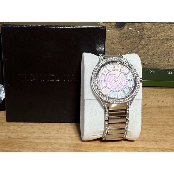 NEW -Michael Kors Women's MK3311 KerryCrystal Stainless steel Watch $275.00 Tag - Picture 3 of 15
